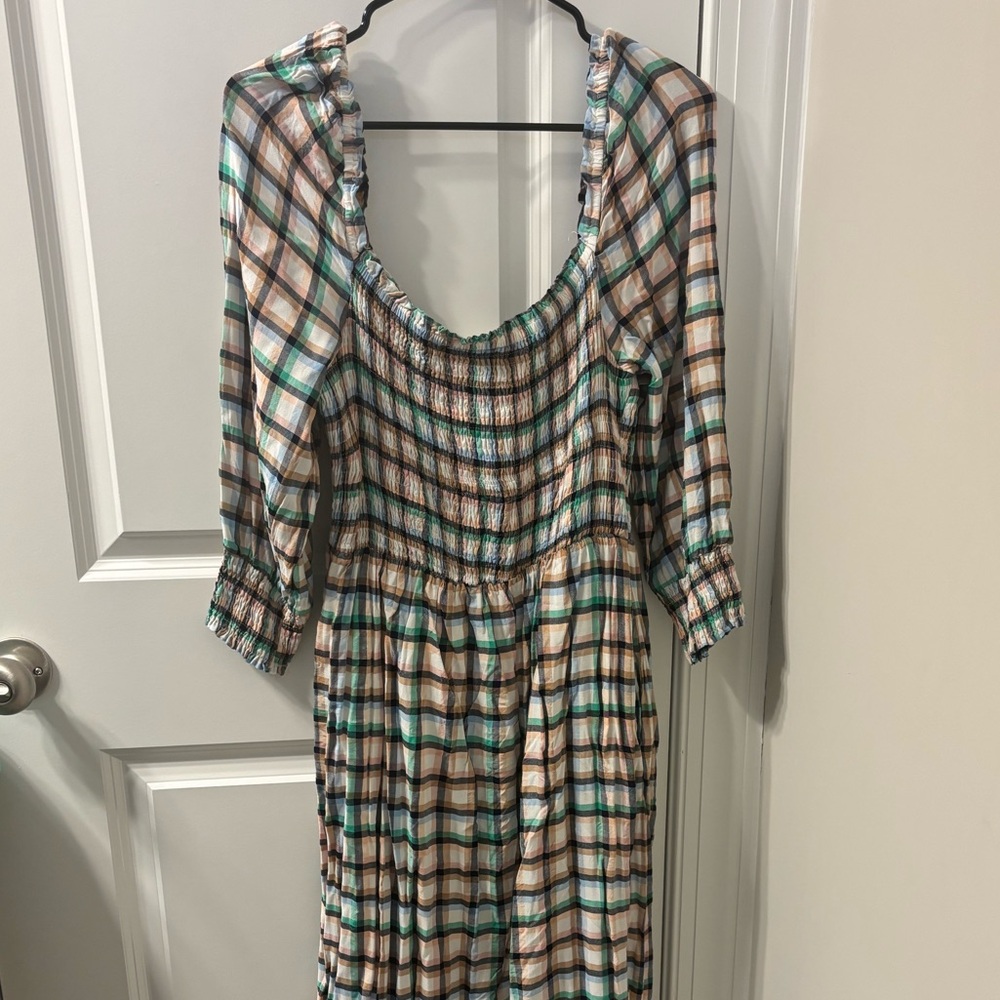Cerie Plaid Smocked Dress - Picture 5 of 6